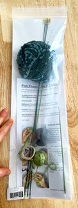 DIY Pom Flower - Blue Sage