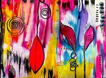 Load image into Gallery viewer, Original Painting - Flower Abstract (18"X24") - Framed