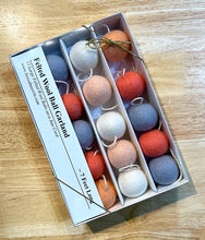 Load image into Gallery viewer, Felted Wool Ball Garland - Peach, Gray & White - 7 Foot
