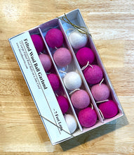Load image into Gallery viewer, Felted Wool Ball Garland - Pink and White - 7 Foot