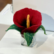 Load image into Gallery viewer, Ruby Red - Felted Flower in a Vase