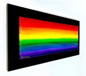 Rainbow Art - Original Painting - On the Horizon #2 (12"X24") hi