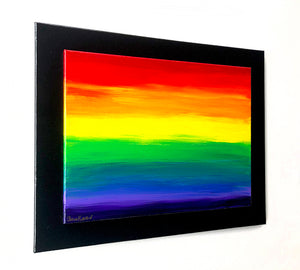 Rainbow Art - Original Painting - At Sunset (16"X20")