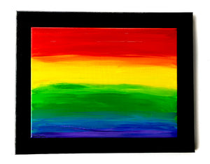 Rainbow Art - Original Painting - At Sunrise (16"X20")