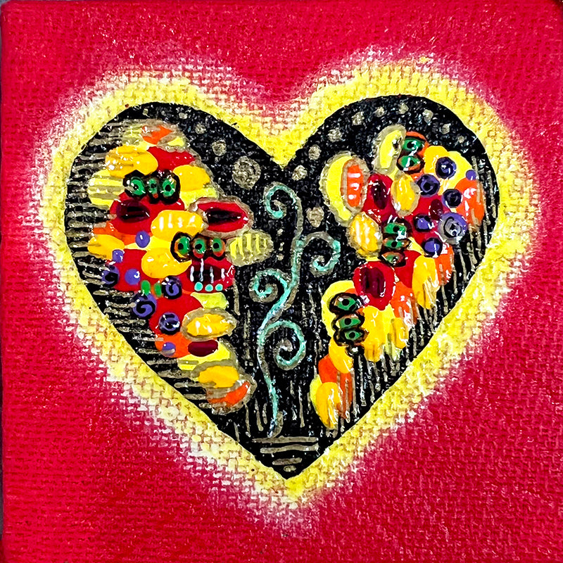 Heart Painting 3X3 - Red