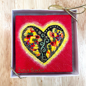 Heart Painting 3X3 - Red