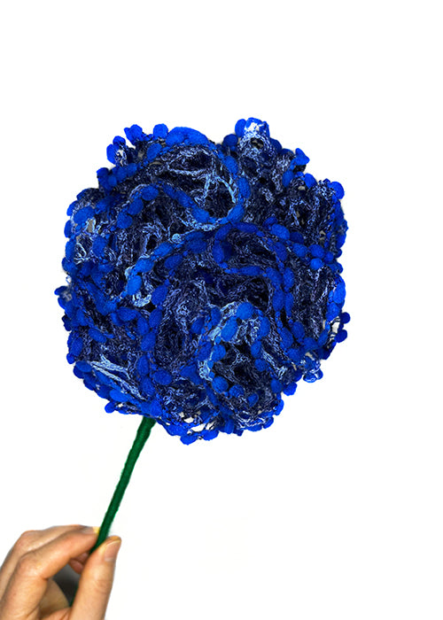 DIY Pom Flower - Blues