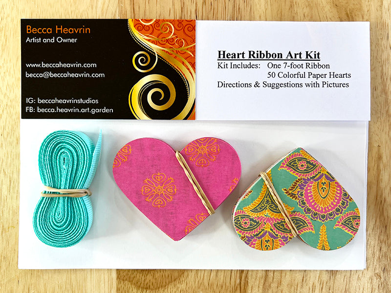 DIY Heart Ribbon Kit - Paislies