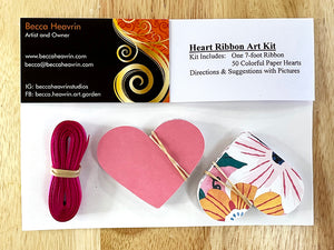 DIY Heart Ribbon Kit - Pink and Blooms