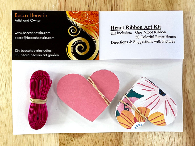 DIY Heart Ribbon Kit - Pink and Blooms
