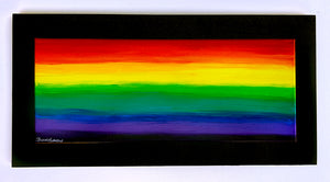 Rainbow Art - Original Painting - On the Horizon (12"X24")