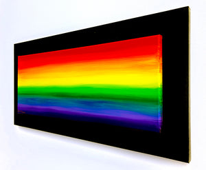 Rainbow Art - Original Painting - On the Horizon #2 (12"X24")