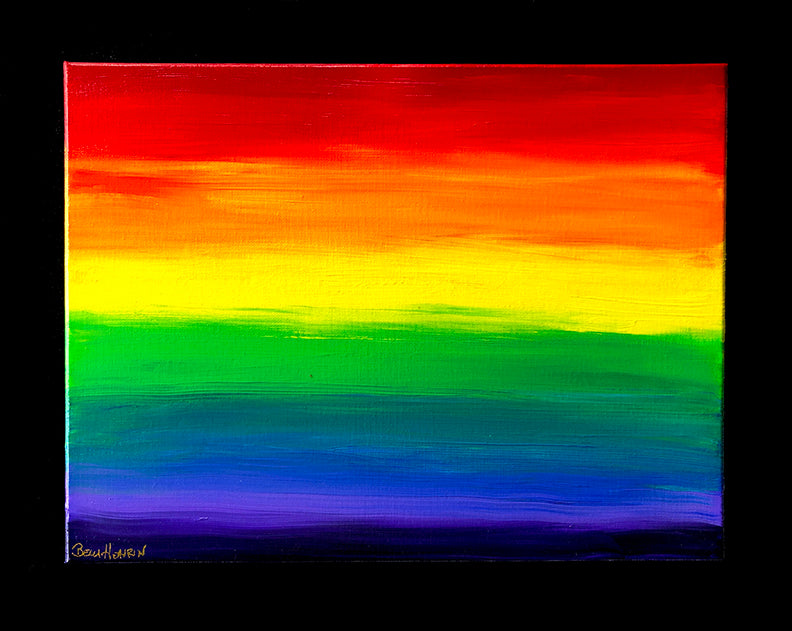 Rainbow Art - Original Painting - At Sunset (16