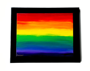 Rainbow Art - Original Painting - At Sunset (16"X20")