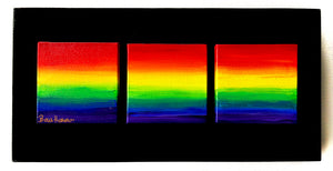 Rainbow Art - Original Painting - Triple (6"X12")