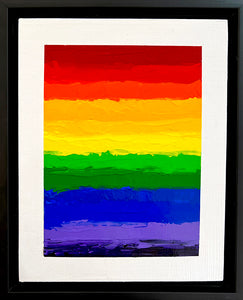 Rainbow Art - Original Painting - Window to the World  (8"X10")